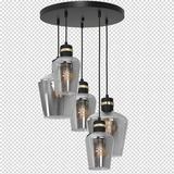 lampa wisząca Richmond 5xE27 czarno/złota MLP6542 Milagro