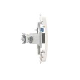 Simon Basic Gniazdo telefoniczne RJ11 uniwersalne pojedyncze Montaż na łapki lub wkręty biały