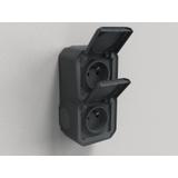 NOWE PLEXO - GNIAZDO 2X2P+Z PIONOWE MECHANIZM 16 A - 250 V~ ANTRACYT
