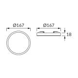 Oprawa sufitowa SMD LED OLGA LED C 12W WHITE CCT