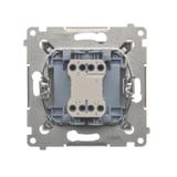 Simon 54 Łącznik dwubiegunowy z podświetleniem LED 10A szybkozłączka srebrny mat