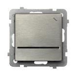 SONATA STAL INOX Łącznik schodowy z podświetleniem niebieskim kolor stal inox ŁP-3RMS/m/37 OSPEL