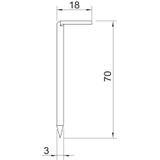 1101, GWÓŹDŹ HAK.70MM ST.3MM CZ.