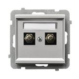 SONATA Gniazdo ekwipotencjalne podwójne - kolor srebro mat