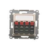 Simon 54 Gniazdo głośnikowe 4-krotne Przekrój przewodów dla wejścia i wyjścia 25 mm2 kremowy