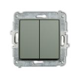 MINI Mechanizm łącznika zwiernego żaluzjowego (dwa klawisze bez piktogramów) szałwiowy