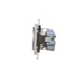 Simon 55 Gniazdo Schuko z przesłonami szybkozłączka Aluminium mat TGSZ1CZ.01/143 KONTAKT