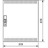 univers Drzwi prawe perforowane 650x550mm IP3x