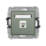 ICON Mechanizm gniazda komputerowego pojedynczego 1xRJ45, kat. 6A, 8-stykowy szałwiowy