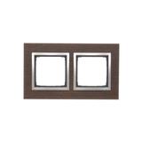 Simon 54 Nature Ramka 2-krotna Nature-Drewno SREBRNE WENGE IP20/IP44* (*IP44-należy zastosować zestaw uszczelek DUN2) DRN2/84 KONTAKT
