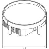 tehalit.VE-EE Pokrywa pełna IP54 5kN EKR06 fi215 15mm stal nierdzewna