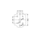 płytka montażowa do rozgałęźnika 3-torowa czarna