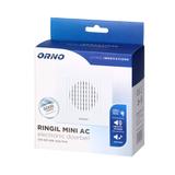 Dzwonek elektroniczny jednotonowy RINGIL MINI AC 230V śnieżno biały OR-DP-MR-160/PW ORNO