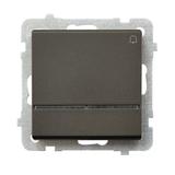 SONATA Łącznik zwierny  dzwonek  z podświetleniem niebieskim - kolor czekoladowy metalik