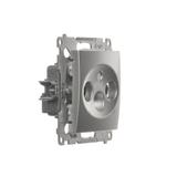 Simon 54 Gniazdo antenowe R-TV zakończeniowe do gniazd przelotowych srebrny mat