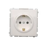 Simon Basic Gniazdo wtyczkowe z uziemieniem Schuko z przesłonami torów prądowych16A 250V zaciski śrubowe biały BMGSZ1Z.01/11 BMGSz1z.01/11 KONTAKT