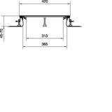 tehalit.BK Kanał współpoziomy boczna folia ochronna BKFD 400x(45-70)mm stal BKFD400045 HAGER