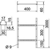 DRABINKA LG 60X400 FS 3M
