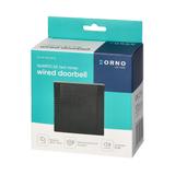 Dzwonek elektromechaniczny dwutonowy QUARTO AC 230V czarny OR-DP-MR-149/B ORNO