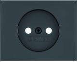 BERKER K.1 Płytka czołowa do gniazda bez uziemienia antracyt mat lakierowana 3967157006 HAGER