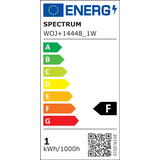 LED KULKA E-27 230V 1W WW SPECTRUM