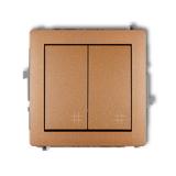 DECO Mechanizm łącznika podwójnego krzyżowego złoty metalik