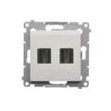 Simon 54 Gniazdo HDMI podwójne biały DGHDMI2.01/11 KONTAKT
