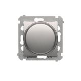 Simon 54 Ściemniacz naciskowo-obrotowy 20–500 W srebrny mat