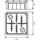 Puszka podtynkowa Pp/t-(156x156x70) 11.7 OPATÓWEK