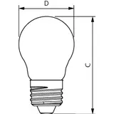 Żarówka LED Kulka 6,5W=60W 806lm / 2700K barwa ciepła LEDLuster 6,5-60W P45 E27 827 PHILIPS