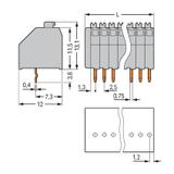 listwa zaciskowa 16-biegunowa raster 2,5 mm /25szt./ WAGO