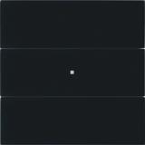 BERKER B.IQ Przycisk potrójny standard szkło czarne 75163092 HAGER