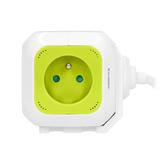 Przedłużacz Kostka 4x2P+Z 2xUSB H05VV-F 3x1mm2 1,4m limonkowy OR-AE-13144/L ORNO