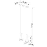 Sollux Lampa wisząca REA 2 beton SL.1224