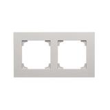 Simon 55 Ramka podwójna 2-krotna LINE Aluminium mat TR2/143 KONTAKT