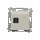 Simon 54 Gniazdo HDMI pojedyncze kaszmir mat DGHDMI.01/42