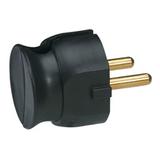 Wtyczka 2P 16A Plastikowa Czarna Płaska (Mała Głębokość) Helmo 050184 LEGRAND