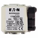FUSE 40A 690V 1*BKN/50 AR UC Wkładka szybka 40A AC 690V rozmiar 1 45x59x51 mm aR IE 170M3458 EATON