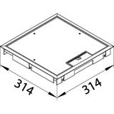 tehalit.VE-EE Pokrywa uchylna płytki montaż Q08 294X294 5mm stal szary PA KDQ08057011 HAGER