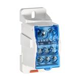 Blok rozdzielczy 125A zaciski wejściowe 1x16 i 1x35mm2 zaciski wyjściowe 6x16mm2,wygodne mocowanie OR-LZ-8207/125 ORNO