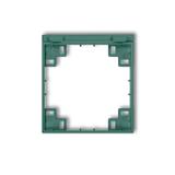 MINI SCHUKO Ramka pośrednia do gniazda bryzgoszczelnego z uziemieniem SCHUKO szmaragdowy KARLIK