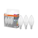 Żarówka LED x3 B37 Świeczka E14 4.9W = 40W 470lm 4000K Neutralna 180° BASE Osram