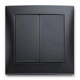 BERKER B.X Klawisze do łącznika 2-klawiszowych antracyt mat 16231606 HAGER