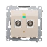 Simon 54 Gniazdo ekwipotencjalne podwójne kremowy