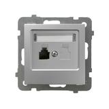 AS Gniazdo telefoniczne pojedyncze - kolor srebro