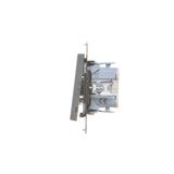 Simon 55 Przycisk zwierny podwójny zwierny bez piktogramu szybkozłączka Grafitowy mat