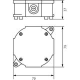 VP-75 Puszka n/t 79x79x37mm IP44 400V beZ-ac. czarna VP 075-05 61.178 OPATÓWEK