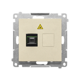 Simon 55 Gniazdo światłowodowe / optyczne pojedyncze SC/APC Szampański mat