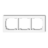 DECO Ramka uniwersalna potrójna z tworzywa biała