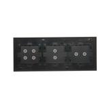 Simon 54 Touch Panel dotykowy S54 Touch 3 moduły 2 pola dotykowe poziome + 2 pola dotykowe pionowe + 4 pola dotykowe zastygła lawa DSTR3234/73 KONTAKT